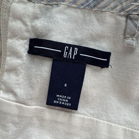 GAP  Striped Lined Boho Coastal Strapless Midi Dress  6 Y2K Summer  Elegance - Picture 7 of 9